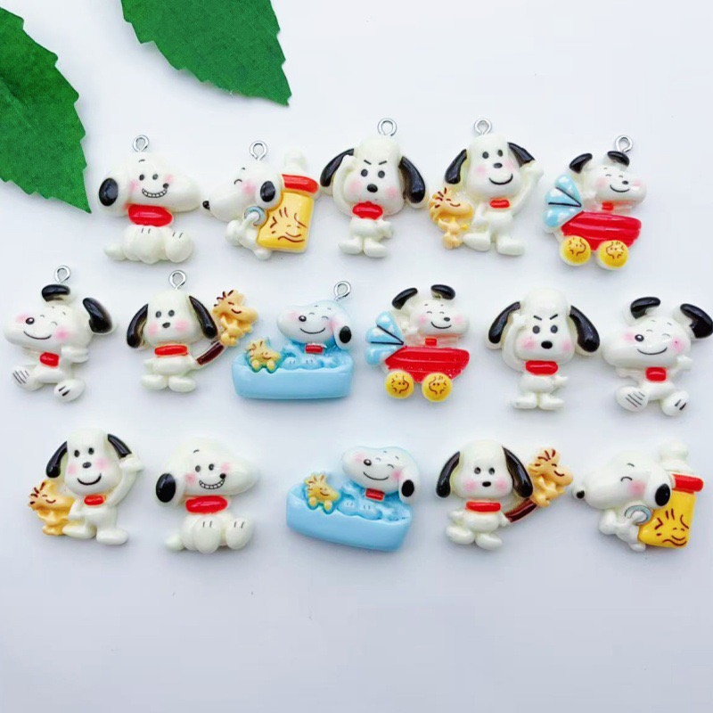 Dog Toys - 12 stuks hars cartoon hondenhangers, DIY