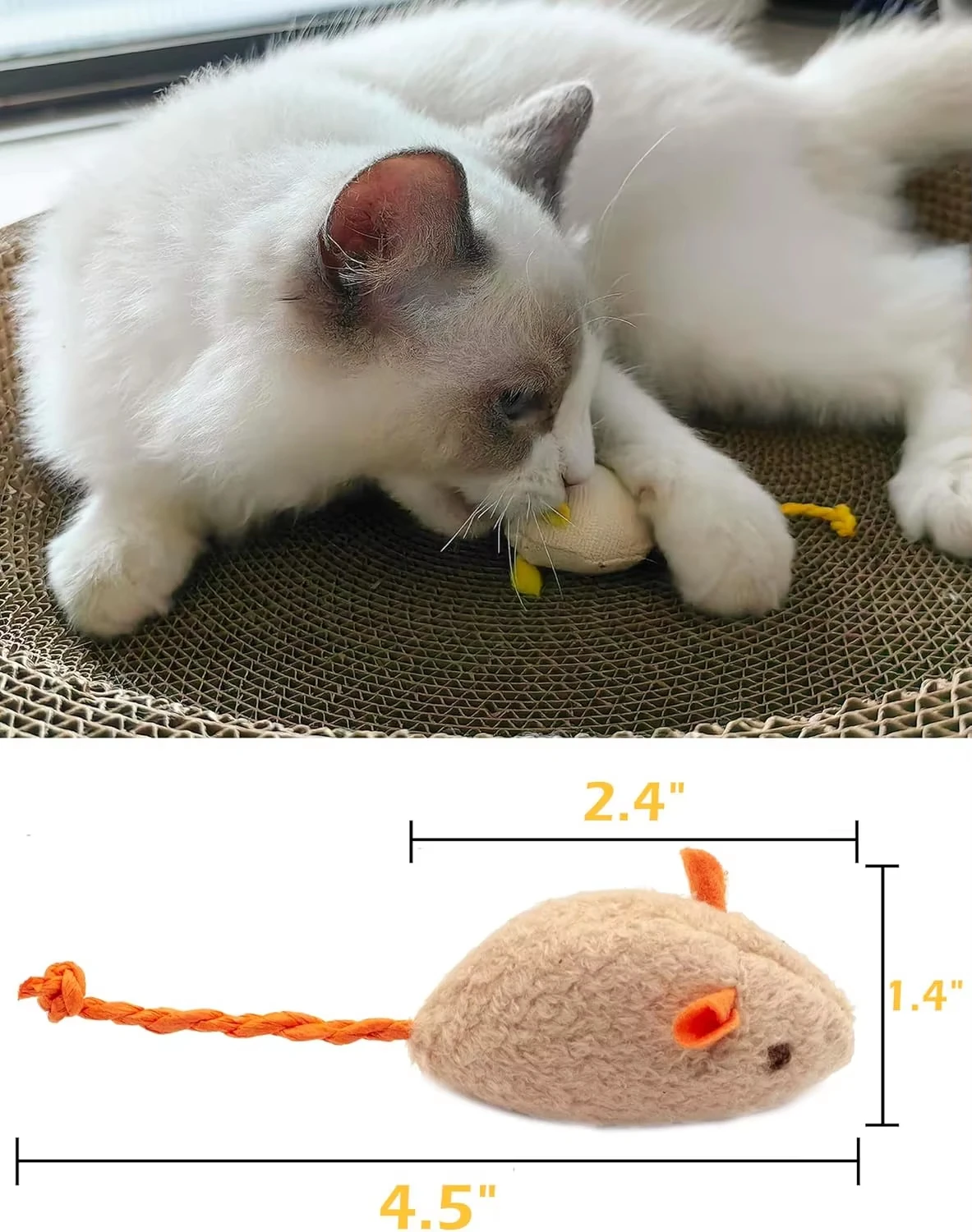 5 stuks rammelaar-kattenspeelt - Catnip Interactive Plush Mouse recensie en prijs